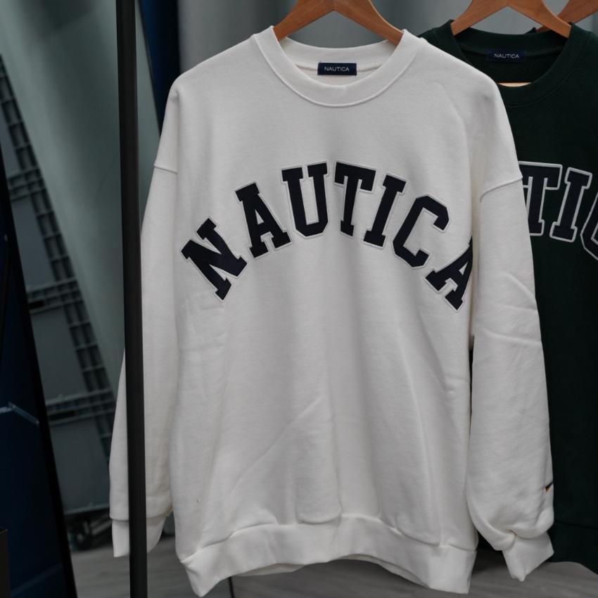 Nautica JP 22AW Arch Logo Crewneck Sweatshirt (3 Colors)