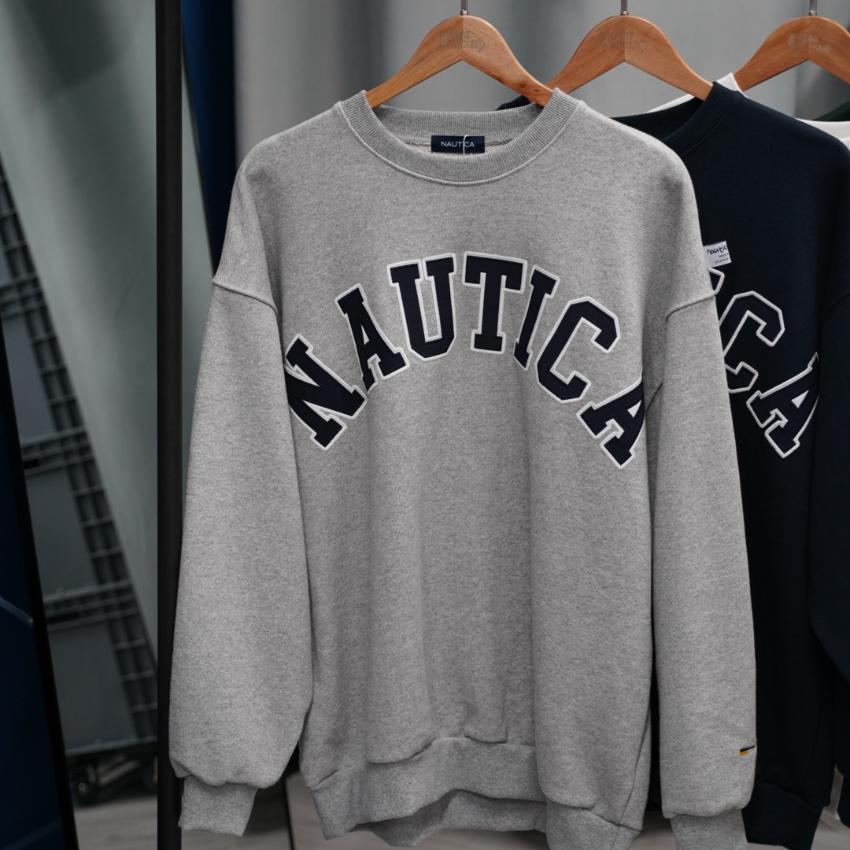 Nautica JP 22AW Arch Logo Crewneck Sweatshirt (3 Colors)