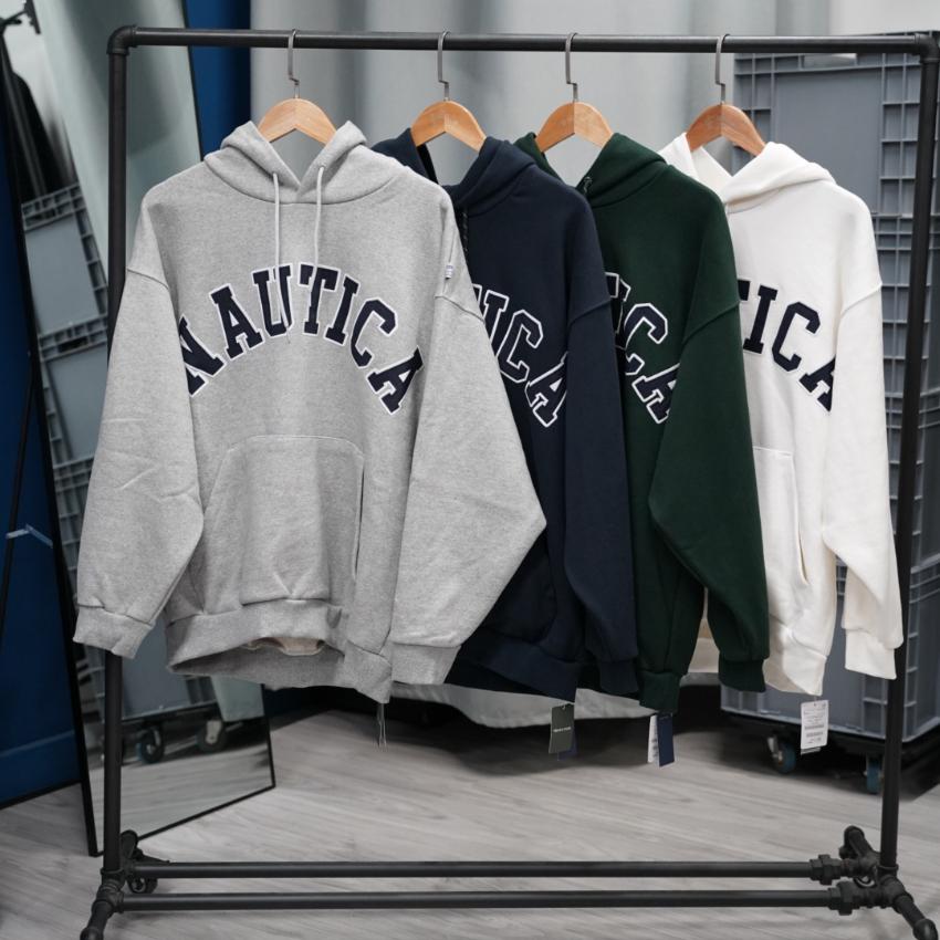 Nautica JP 22AW Arch Logo Sweat Hoodies (3 Colors)