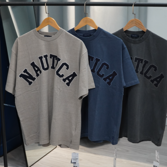 Nautica Japan Pigment Dyed  Arch Logo Tee (3 Colors)