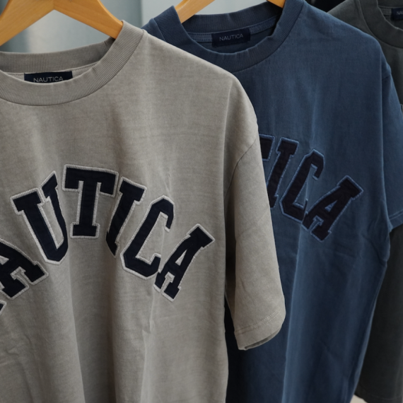 Nautica Japan Pigment Dyed  Arch Logo Tee (3 Colors)