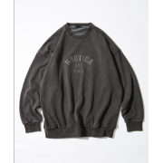 "預訂" Nautica Japan FW24 Pigment Dyed Felt Patch Arch Logo Crewneck Sweatshirt（4 colours)