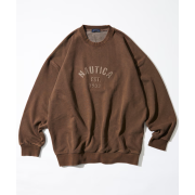 "預訂" Nautica Japan FW24 Pigment Dyed Felt Patch Arch Logo Crewneck Sweatshirt（4 colours)