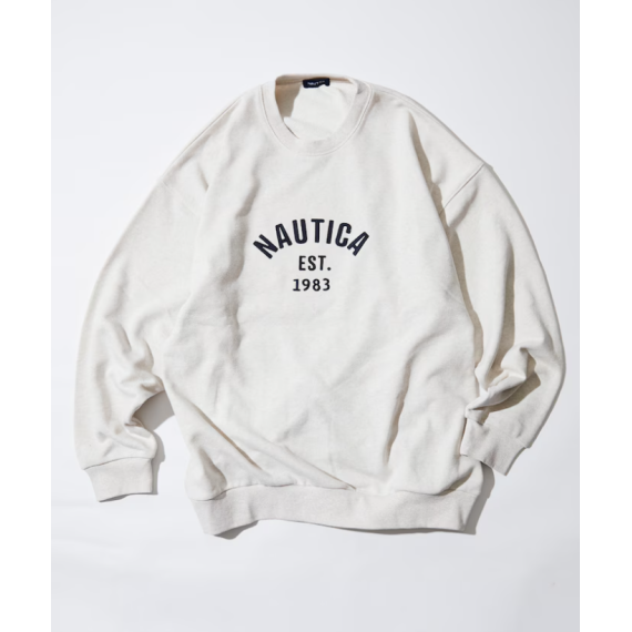 "預訂" Nautica Japan FW24 Felt Patch Arch Logo Crewneck Sweatshirt（4 colours)