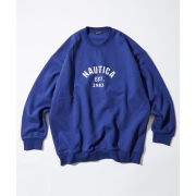 "預訂" Nautica Japan FW24 Felt Patch Arch Logo Crewneck Sweatshirt（4 colours)