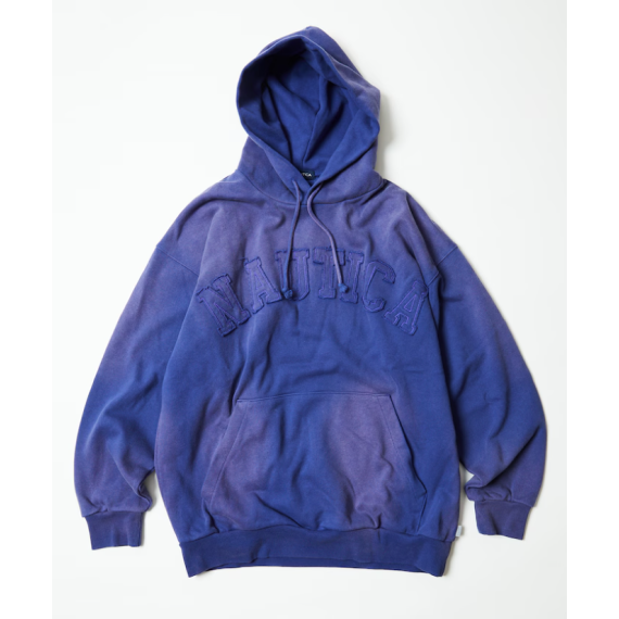 "預訂" Nautica Japan FW24 Garment Dyed Bleech Washed Arch Logo Sweat Hoodie (4 colours)