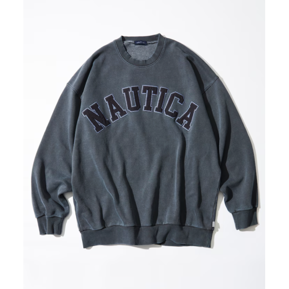 "預訂" Nautica Japan FW24 Garments Pigment Dyed Arch Logo Crewneck Sweatshirt (4 colours)