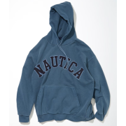 Nautica Japan Pigment Dyed Arch Logo Sweat Hoodie (Navy)