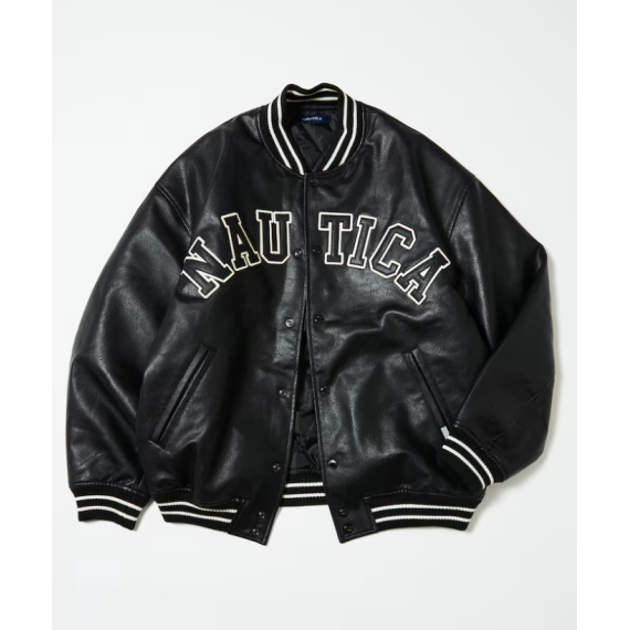 "預訂" Nautica Japan Arch Logo Leather Award Jacket