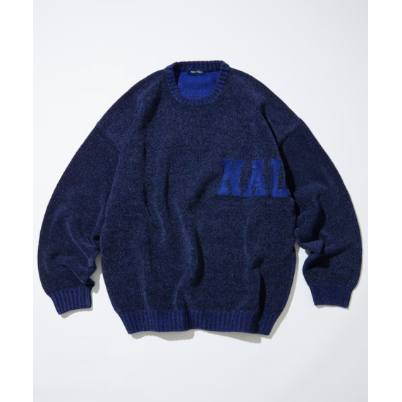 "預訂" Nautica Japan FW24 Chenille Yarn Jaquard Logo Pullover Sweater (2 colours)