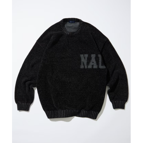 "預訂" Nautica Japan FW24 Chenille Yarn Jaquard Logo Pullover Sweater (2 colours)